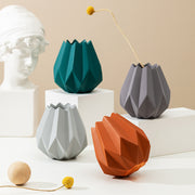 Nordic Origami Ceramic Vase Creative Ornament Flower