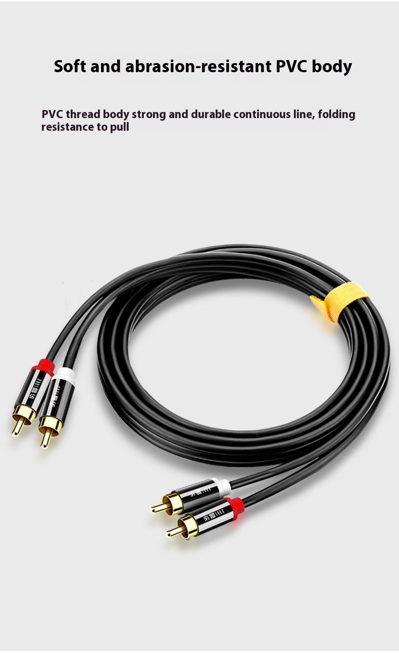 Two-to-two Double-connected Flower Head Audio Cable 2RCA Computer Connection TV Audio Speaker Cable