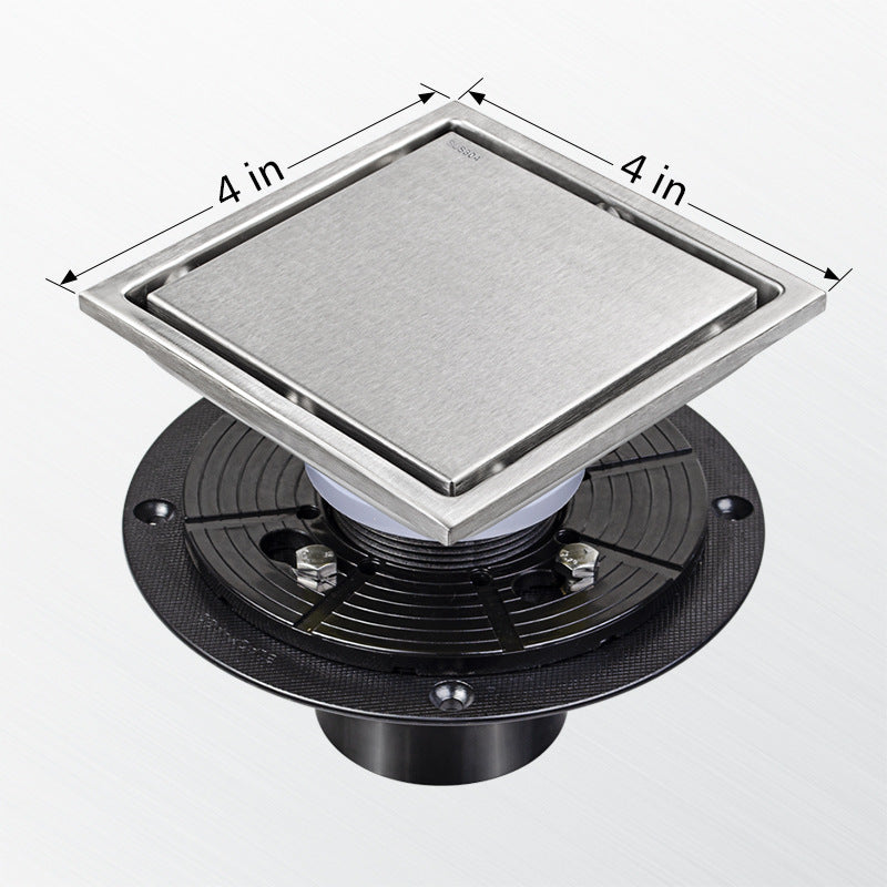 304 Stainless Steel Invisible Floor Drain – Bathroom Deodorizing American-Style Floor Drain