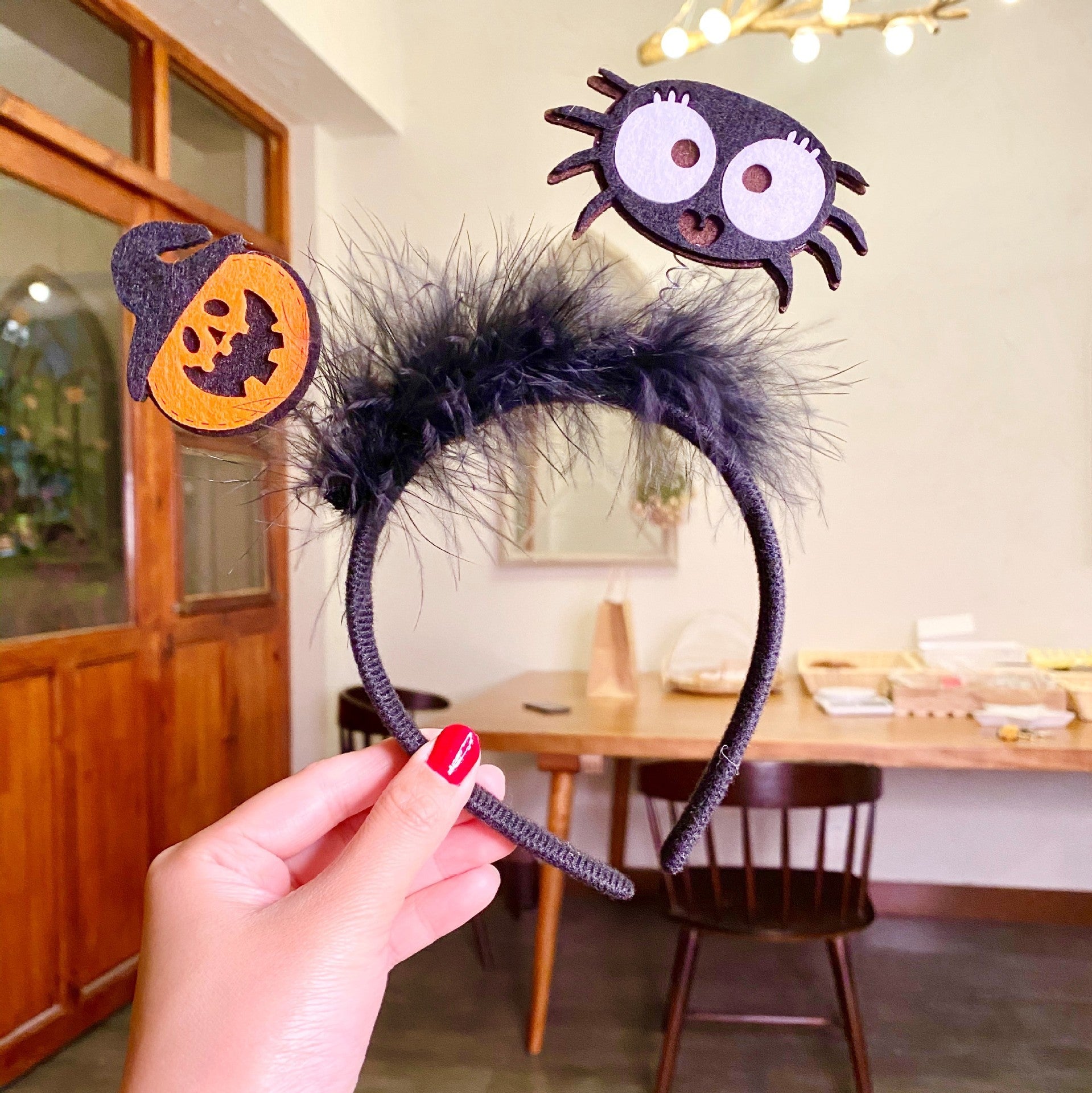 Halloween Wool Tassel Headband Masquerade Party
