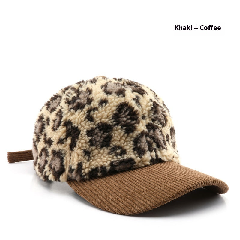 Women's Retro Color-Block Leopard Print Baseball Cap