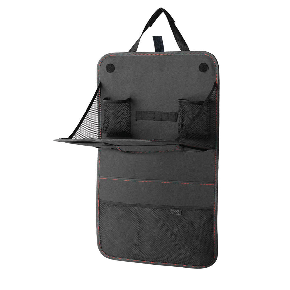 Car Seat Back Organizer with Foldable Dining Table Tray, Travel Storage Bag and Interior Accessory