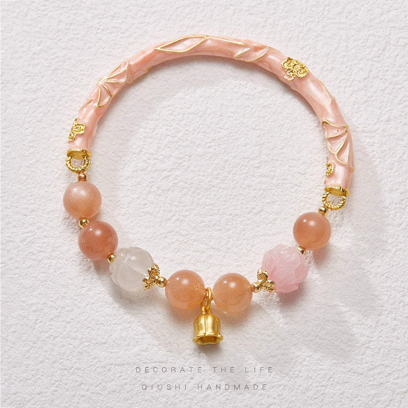Half-life Liangyuan Lily Jade Half Brace Lace Bracelet
