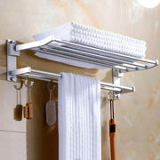 Bathroom Shelf with Towel Rack – Wall-Mounted Storage & Towel Holder