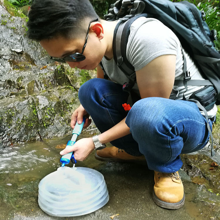 Ultrafiltration Portable Water Purification Straw – Outdoor Pressurized Filter with Replaceable Membrane for Camping & Survival