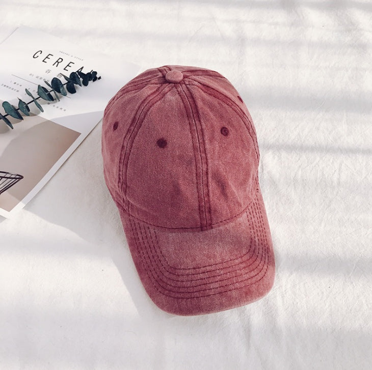 Hat men outdoor retro cap ladies washed cotton denim soft top baseball cap