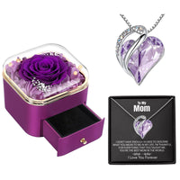 1 Flower Purple Necklace