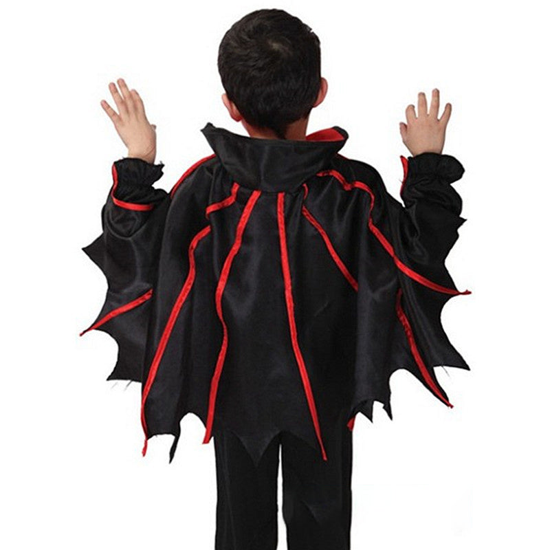 Kids Halloween Costume – Black and Red Scary Outfit for Children’s Party and Cosplay (Sizes M-XL)