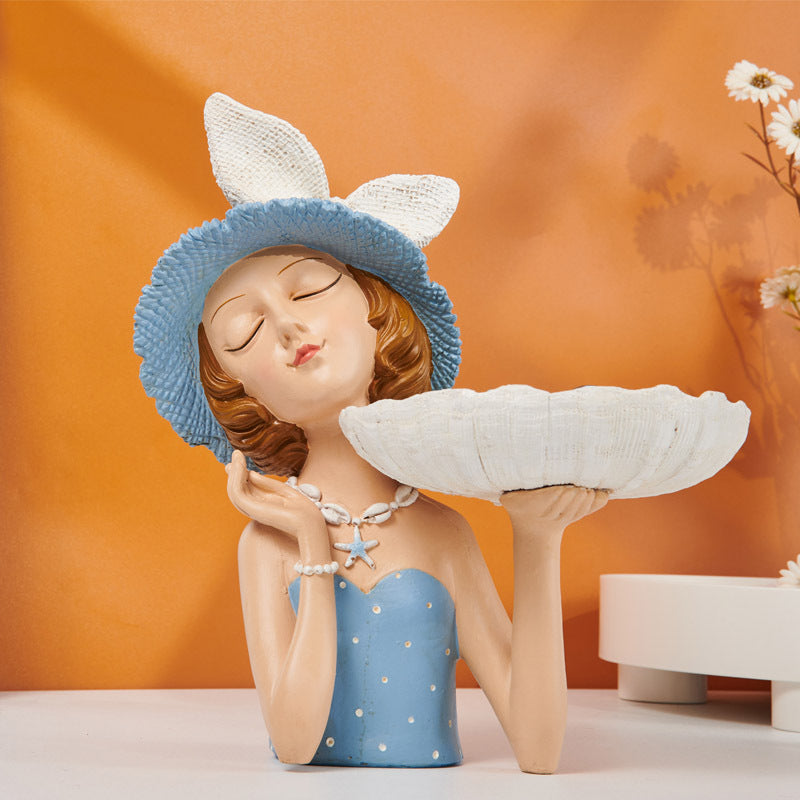 Bouquet Girl Ornament Home Ornament Resin Nordic Light Luxury