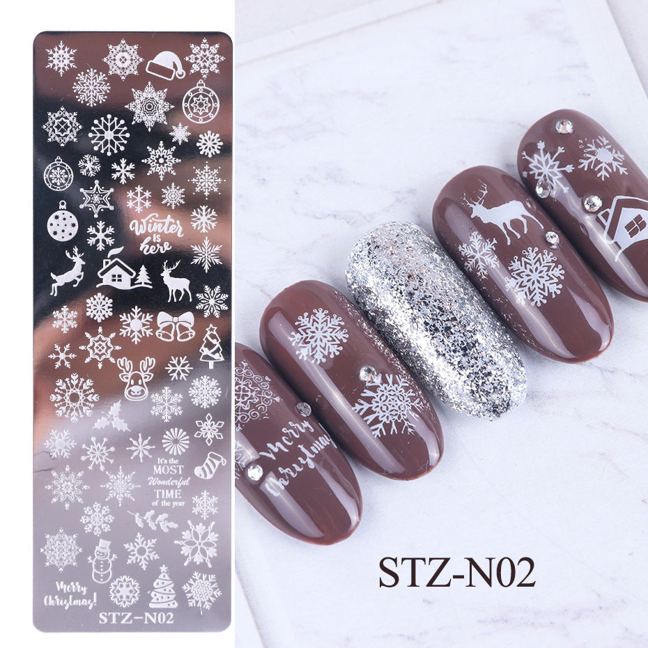 Nail Print Plate – Long Steel Stamping Template for Nail Art