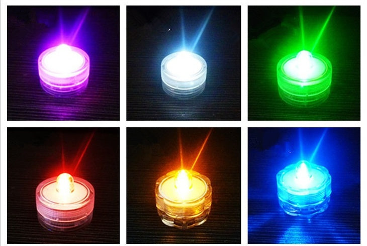 Colorful LED Waterproof Electronic Candle Lights Battery Operated Decorative Diving Candles