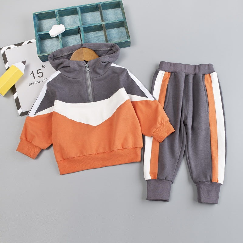 Unisex Kids Cartoon Cotton Leisure Two Piece Set Regular