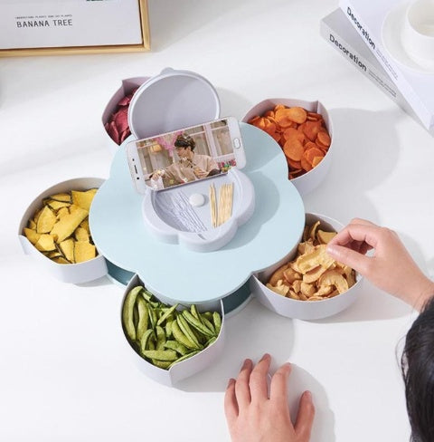 Rotating Plastic Storage Box Seed Nut Candy Dried Fruit Box