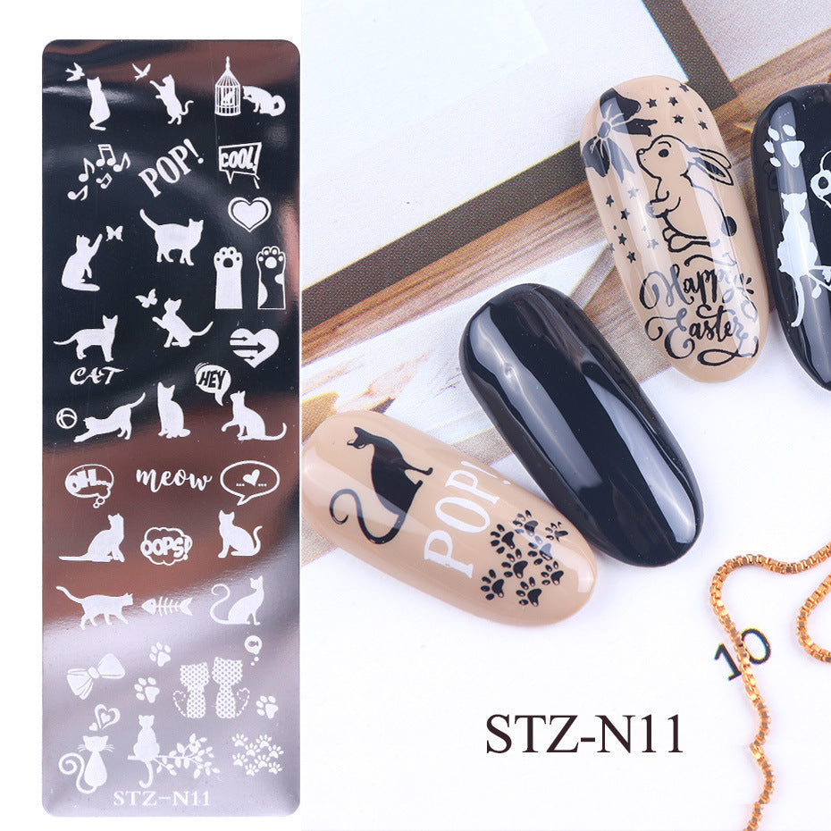 Nail Print Plate – Long Steel Stamping Template for Nail Art