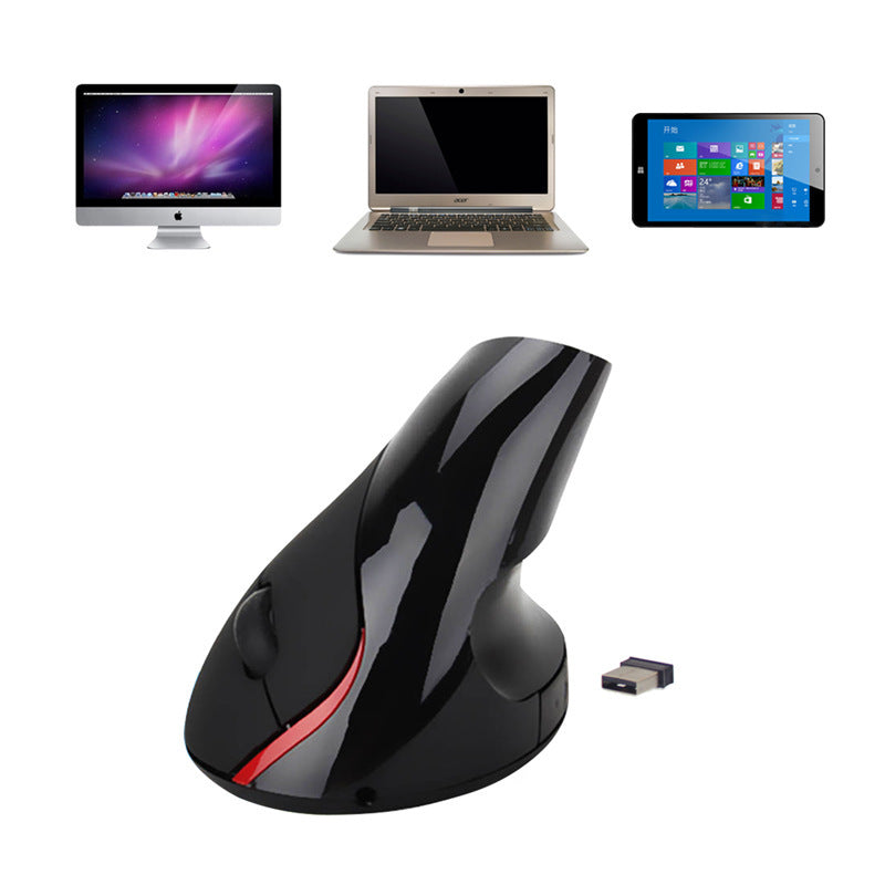 Wireless Vertical Ergonomic Mouse – Rechargeable, 2.4G USB Receiver, Adjustable DPI (Silent Click)