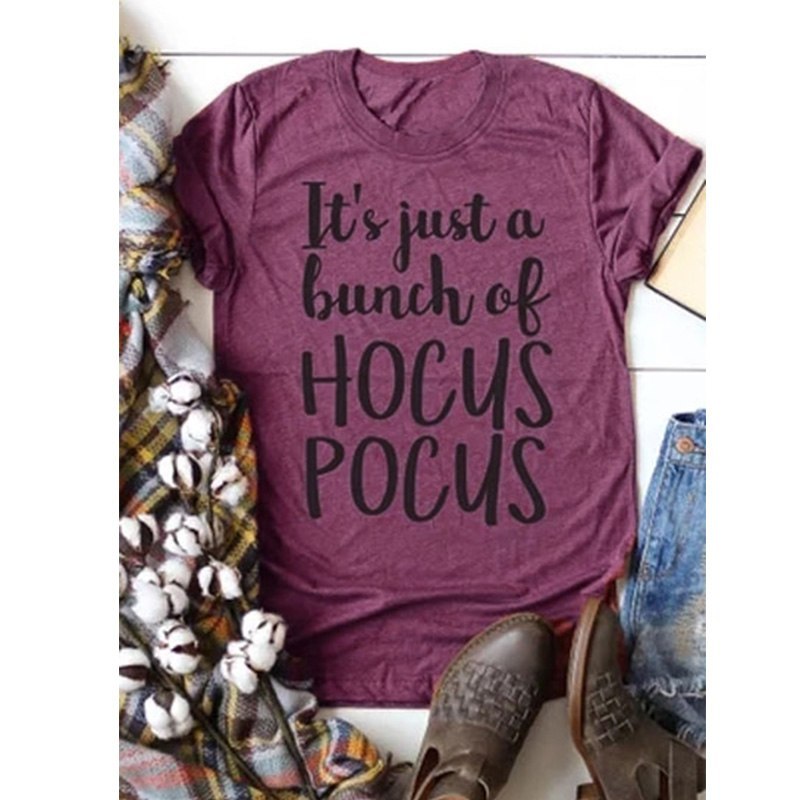 Women's Hocus Pocus Graphic Tee Cotton Blend Regular Fit