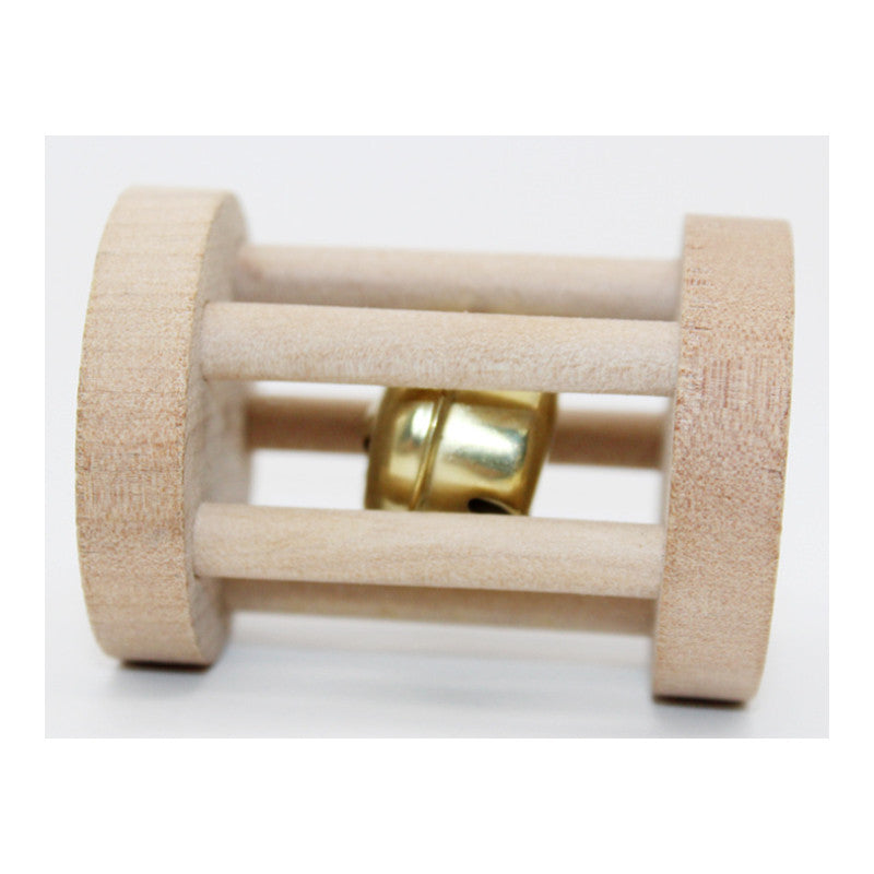 Wooden Grind-Billed Baby Bird Bell Rattle Toy for Stress Relief