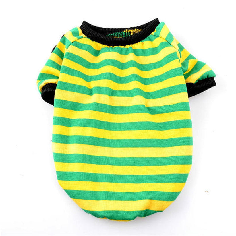Comfy Striped Round Neck Pet Shirt