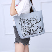 Women's Canvas Shoulder Bag Animal Print Everyday Tote