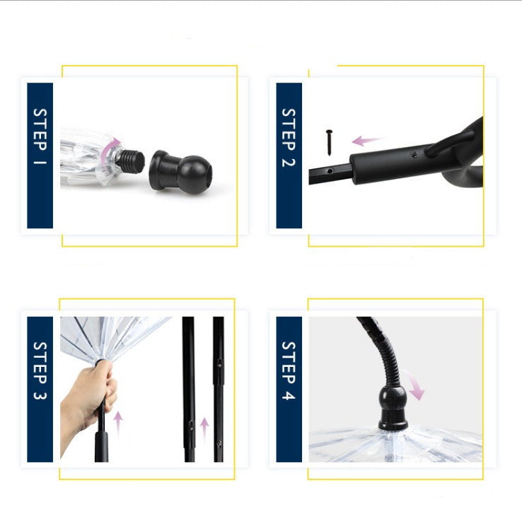 Clear C-Type Adjustable Pet Umbrella