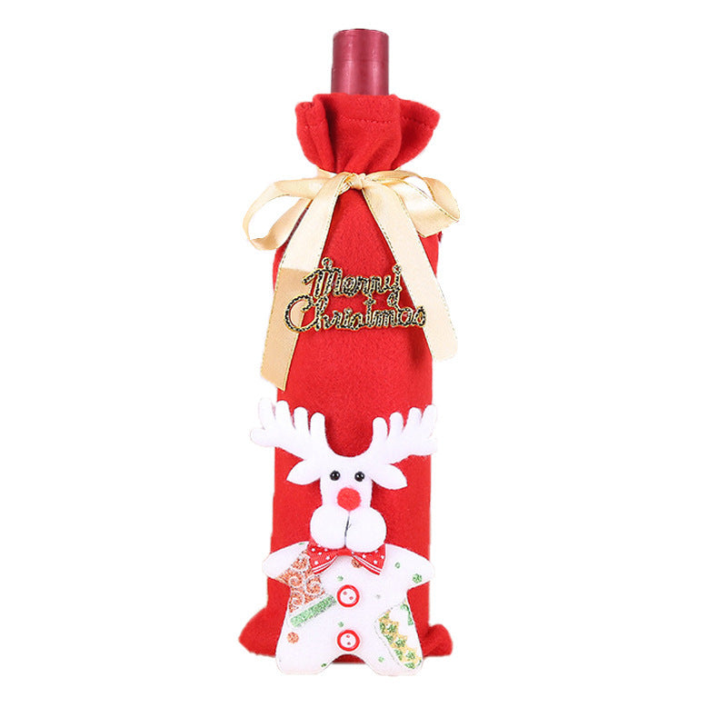 Brushed Cloth Wine Bottle Cover Bag