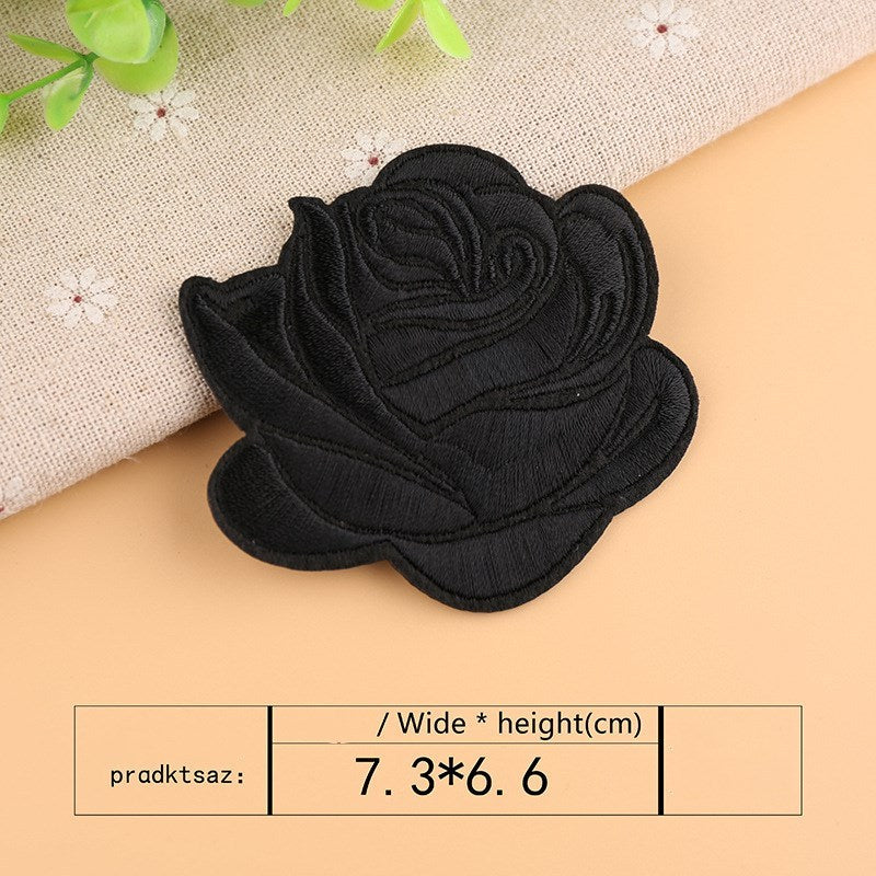 Rose Flower Embroidered Cloth Sticker – Sewing, Clothing, Bag, and Hat Patch