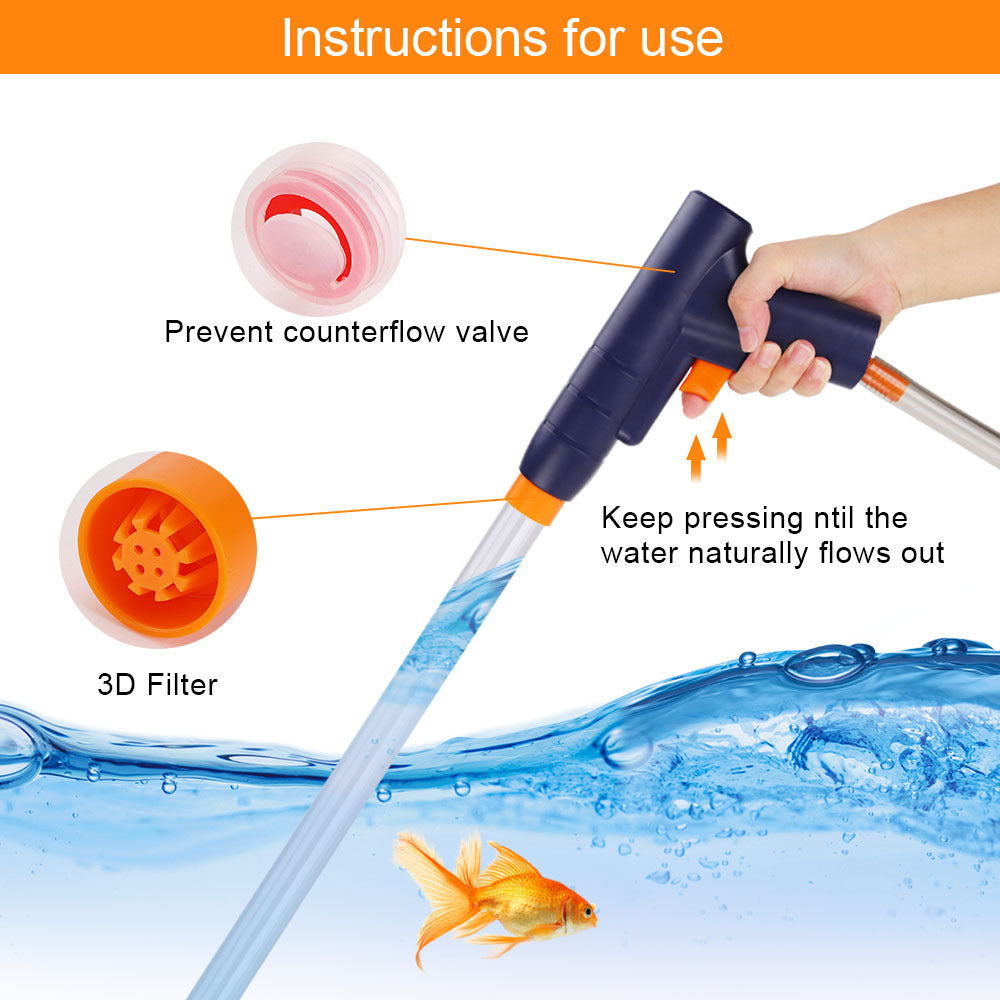 Fish Tank Water Changer Water Change Pipe Pumping Water Washing Sand Toilet