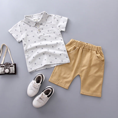 Unisex Anchor Print Cotton T Shirt Casual Relaxed Fit