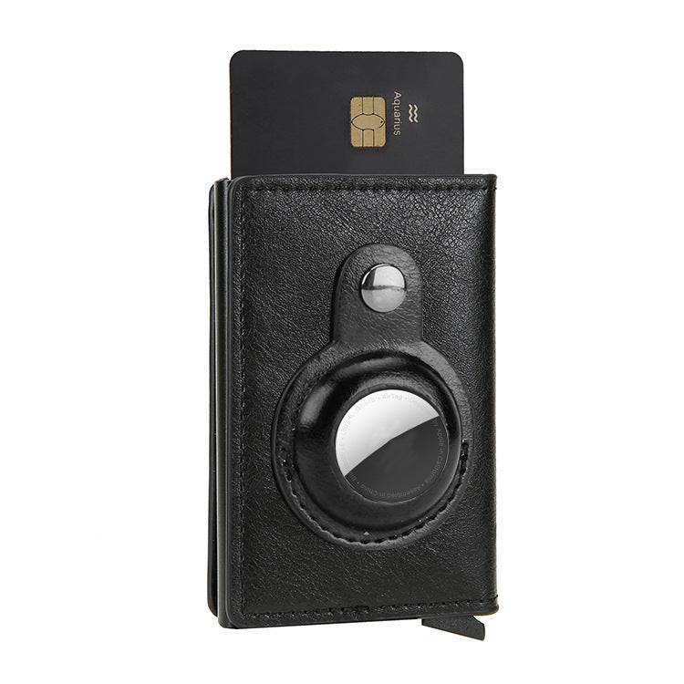 Multifunctional Men's Short Card Holder Wallet with AirTag Slot