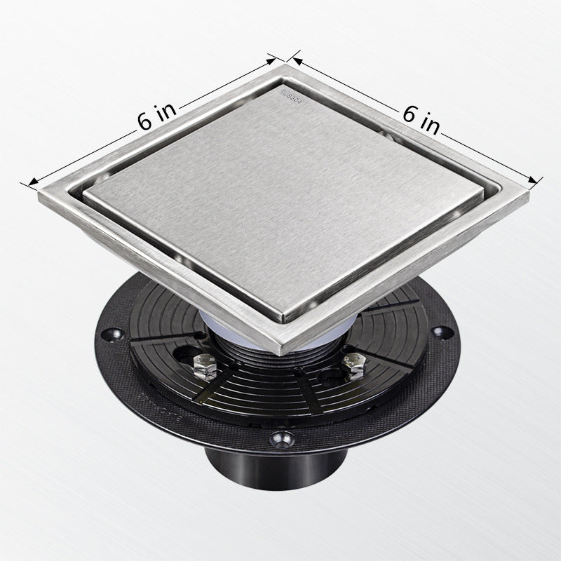 304 Stainless Steel Invisible Floor Drain – Bathroom Deodorizing American-Style Floor Drain