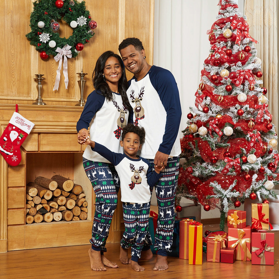 Christmas Printed Long Sleeve Parent-Child Homewear