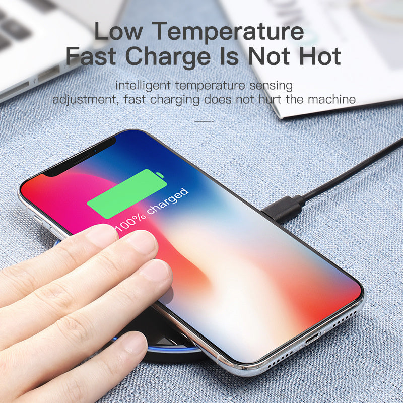 15W Fast Wireless Charger – Qi Phone Charging Pad, USB-C, Case-Friendly
