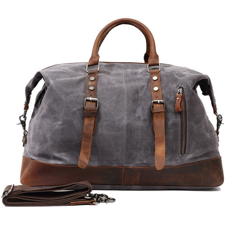 Oil Wax Crossbody Luggage Bag