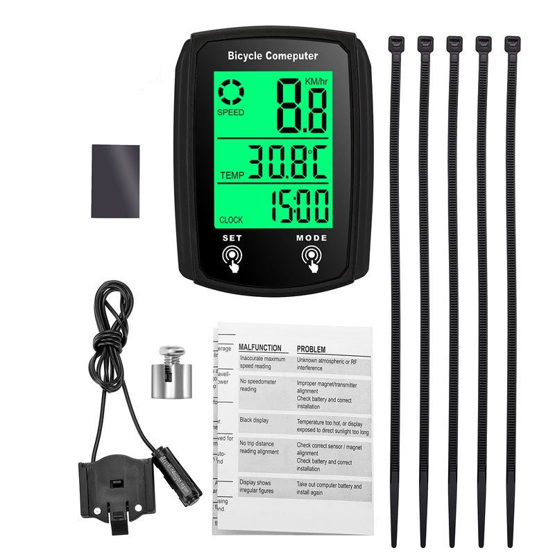 Touch Screen Bicycle Wired Code Meter Speedometer