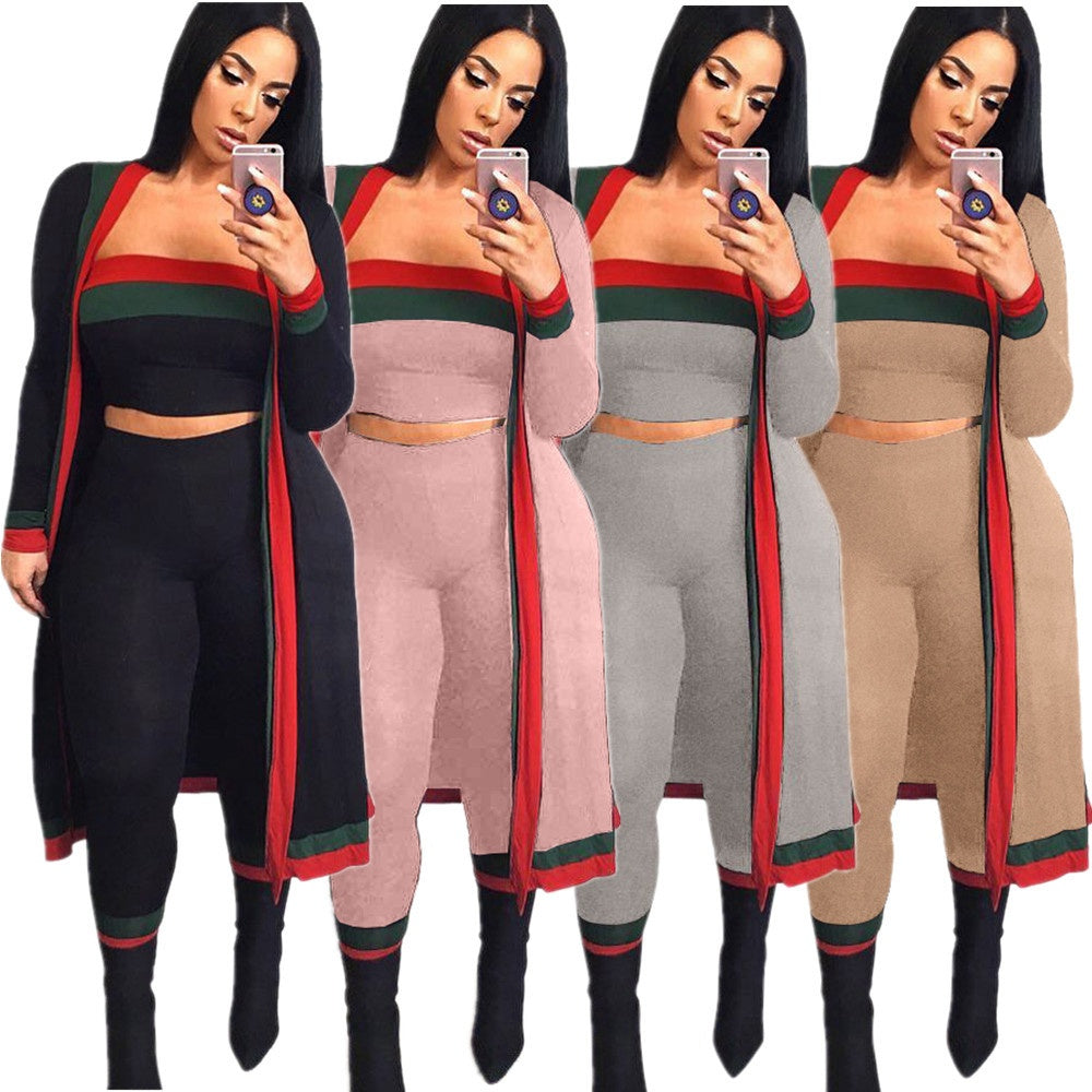 Women's Polyester Tracksuit Set 3 Piece Casual Regular Fit