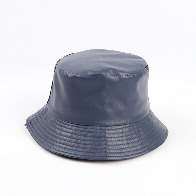 PU Leather Fisherman Hat
