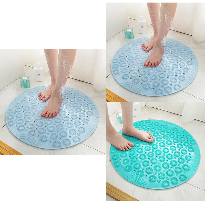 Anti-Slip Round Shower Mat – Drain Hole & Massage Center