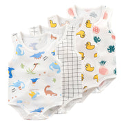 Triangle Sleeveless Baby Bodysuit – Cotton Infant Climbing Romper