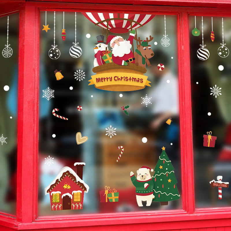 Christmas Store Window Decoration Stickers