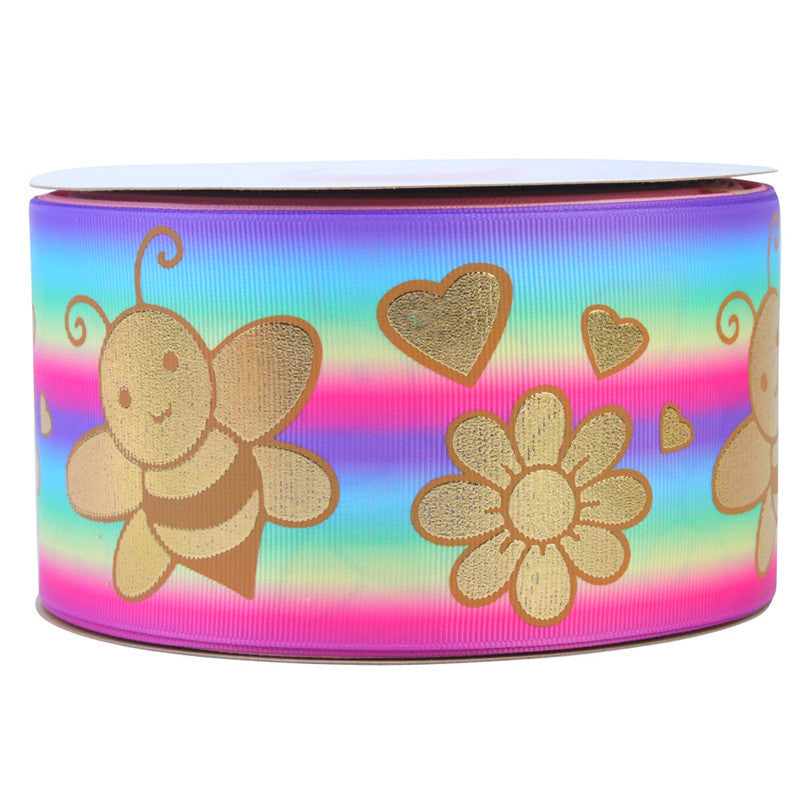 Bronzing Printed Rib Ribbon – Sewing & Clothing Accessories