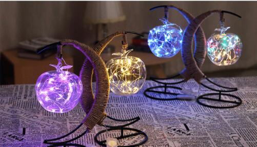 LED Rattan Ball String Lights Creative Copper Wire Decorative Lamp for Bedroom and Christmas