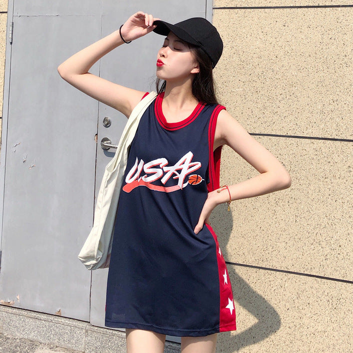 Tops, female, summer basketball, street style, vest