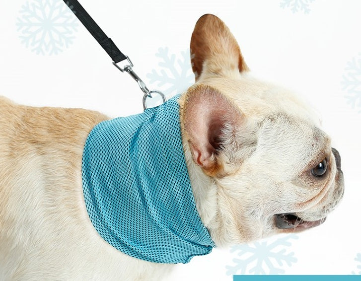 Law Fighting Collar Supplies Triangle Towel Cooling Summer Heatstroke Cat British Cattle Pet Cool Scarf