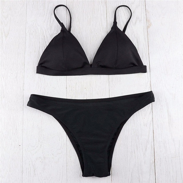 Women’s Nylon Swimwear Set – Red, Black, Blue