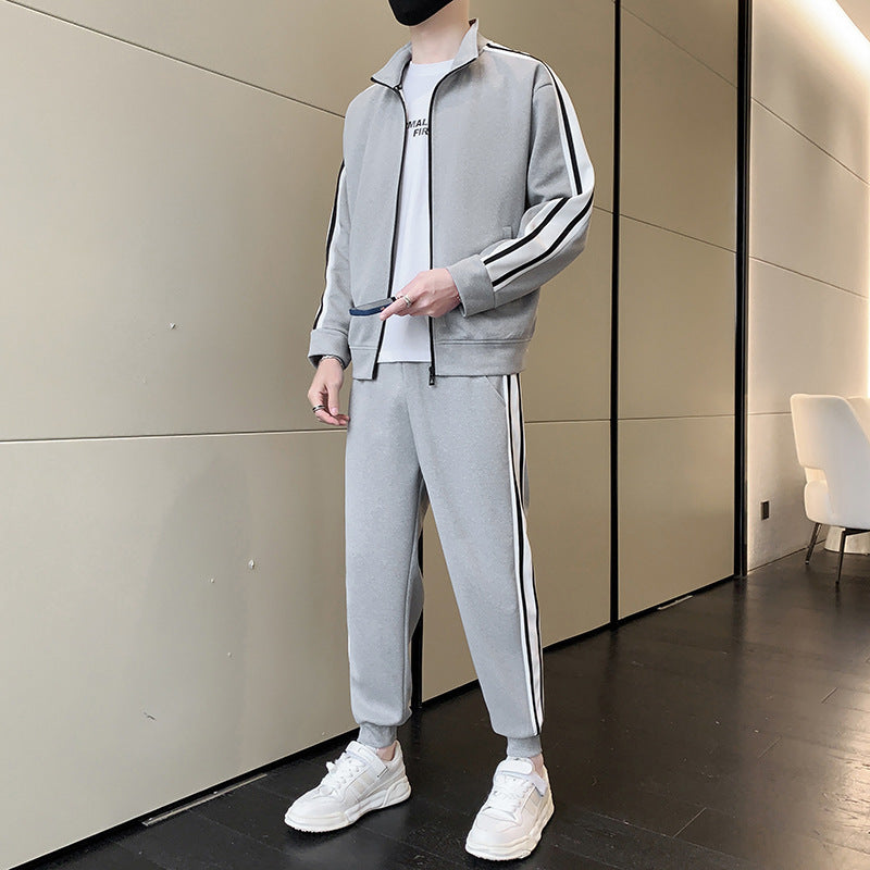 Slim Fit Polyester Cardigan Sweater Set Unisex Sportswear