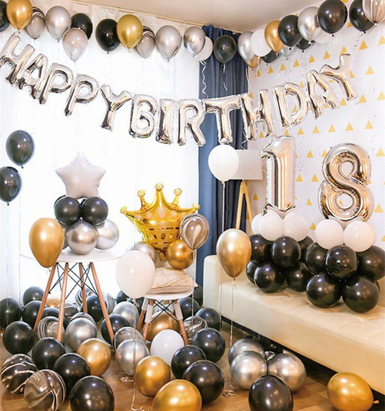 Scene Layout Aluminum Film Balloon Set Children's Birthday Theme Background Wall