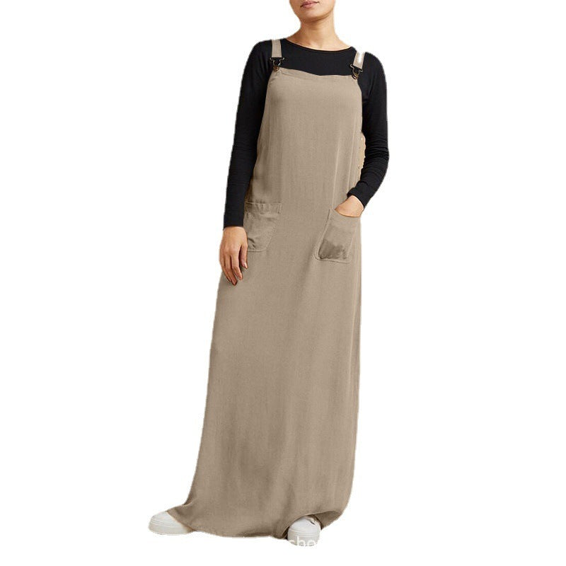 Women's Casual Loose Maxi Long Plain Color Dress
