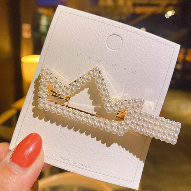 Internet Influencer Pearl Plastic Hairpin