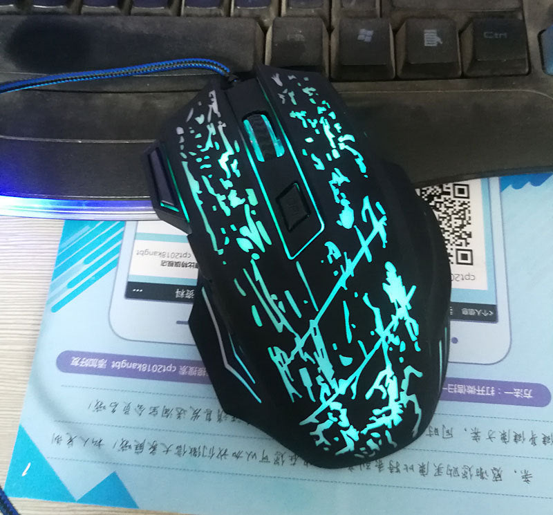 Wired Gaming Mouse – 5500 DPI, 7 Buttons, 7-Color LED Backlit USB Optical for PC & Laptop