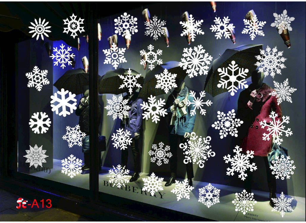 Christmas Store Window Decoration Stickers